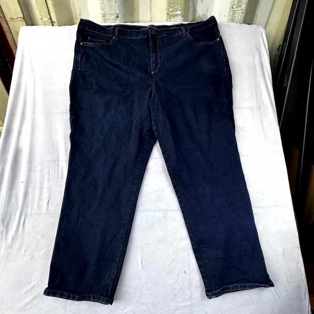 Gloria Vanderbilt Amanda Ankle Jeans Womens 26W Blue Denim Dark Wash Classic
